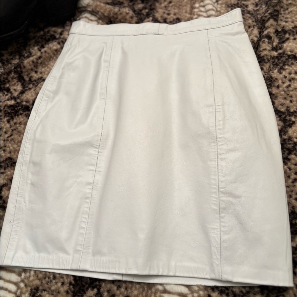 S&U Leather Fashions Vintage Genuine Leather Skirt and Top NEW WITH TAGS! - Picture 8 of 11